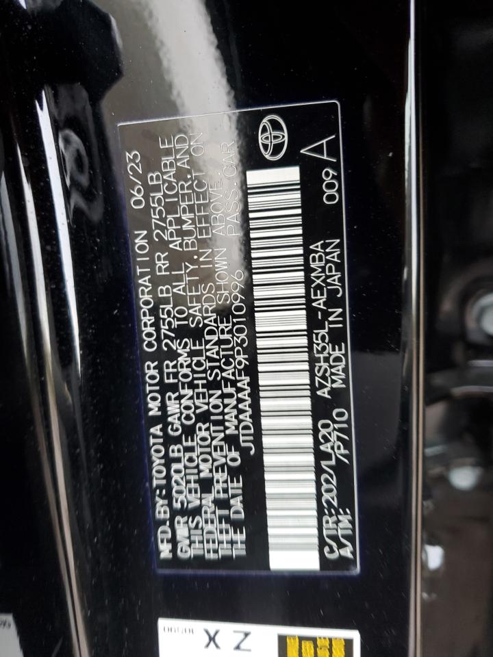 2023 TOYOTA CROWN XLE VIN:JTDAAAAF9P3010996