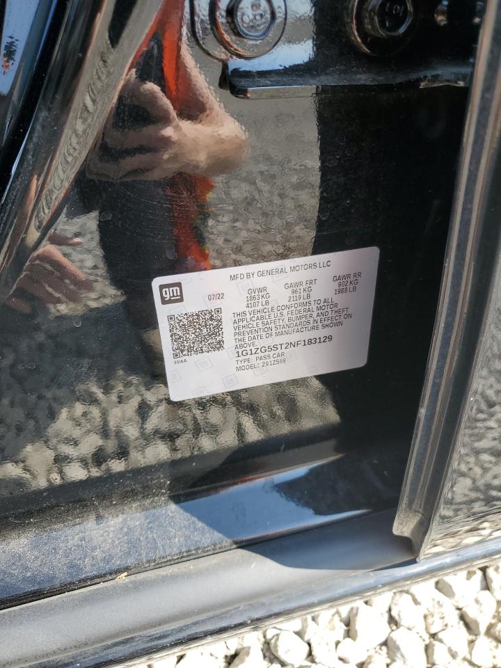 2022 CHEVROLET MALIBU RS VIN:1G1ZG5ST2NF183129