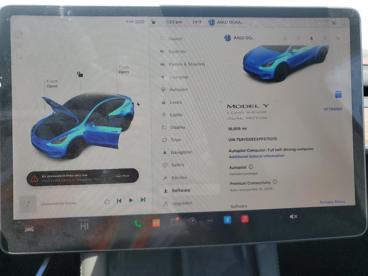 2023 TESLA MODEL Y  VIN:7SAYGDEEXPF675010