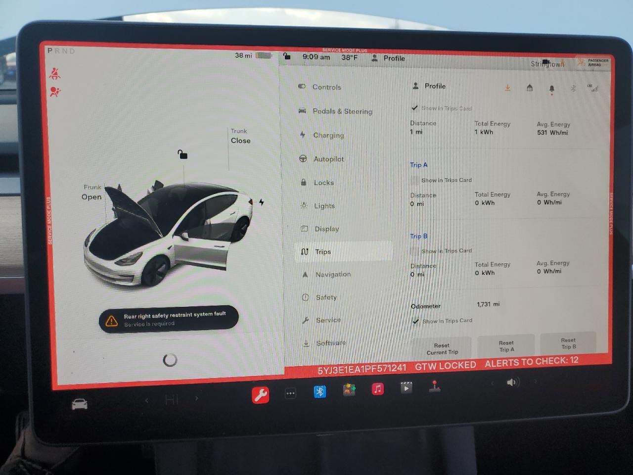 2023 TESLA MODEL 3  VIN:5YJ3E1EA1PF571241