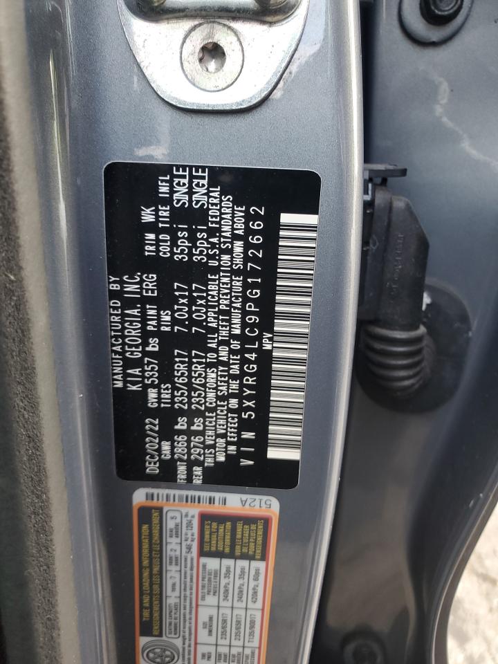 2023 KIA SORENTO LX VIN:5XYRG4LC9PG172662