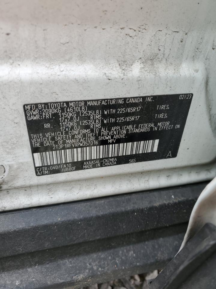 2023 TOYOTA RAV4 XLE VIN:2T3P1RFVXPW357016