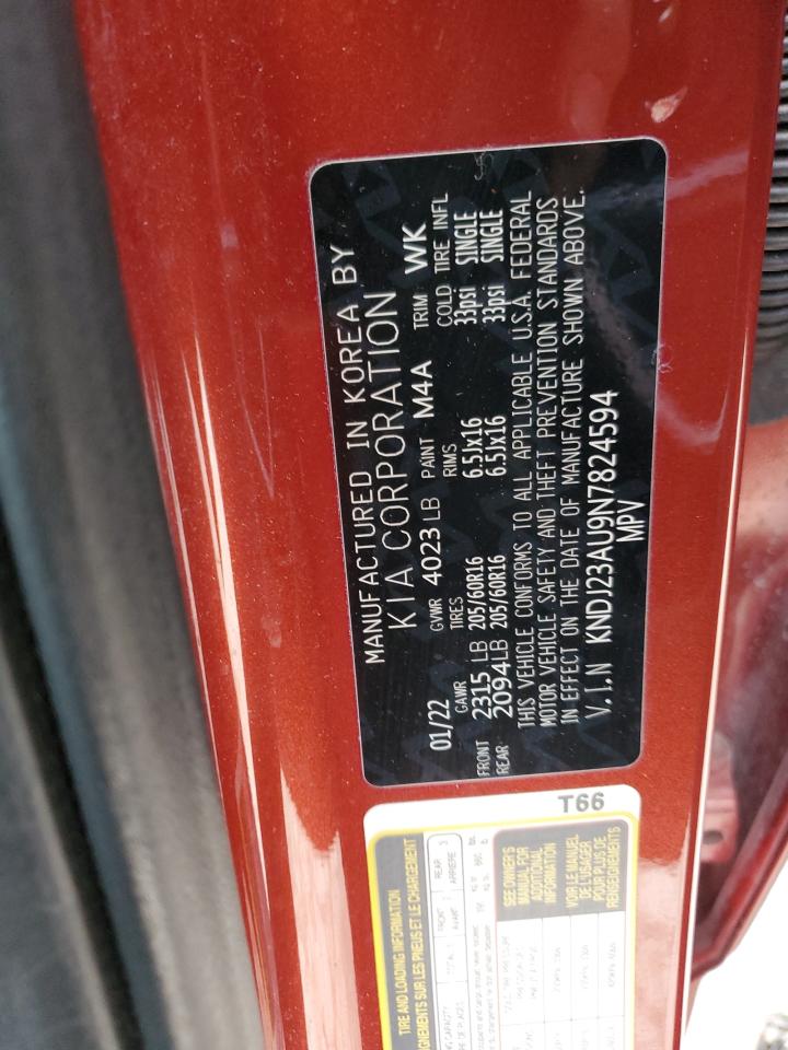 2022 KIA SOUL LX VIN:KNDJ23AU9N7824594