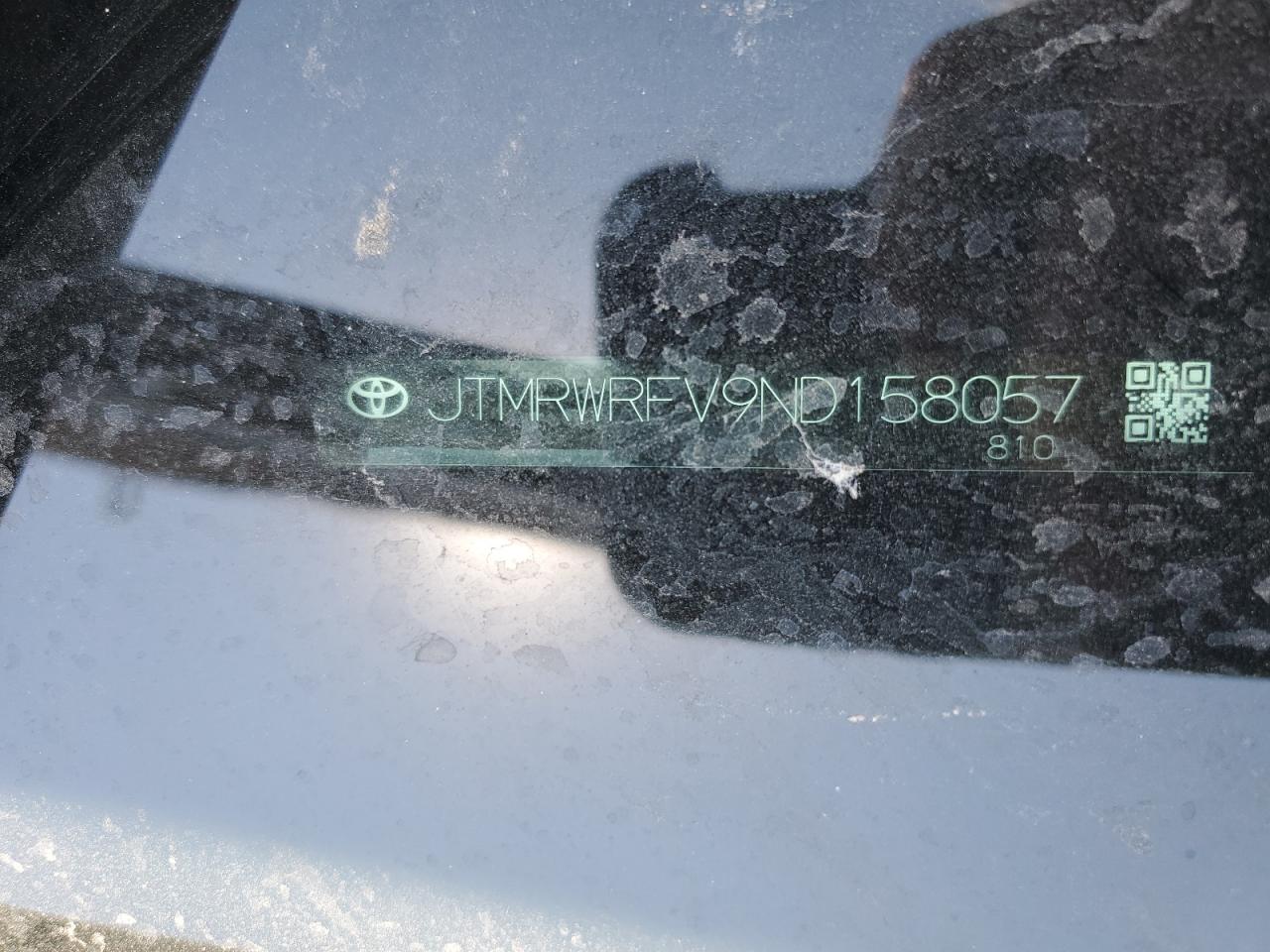 2022 TOYOTA RAV4 XLE VIN:JTMRWRFV9ND158057