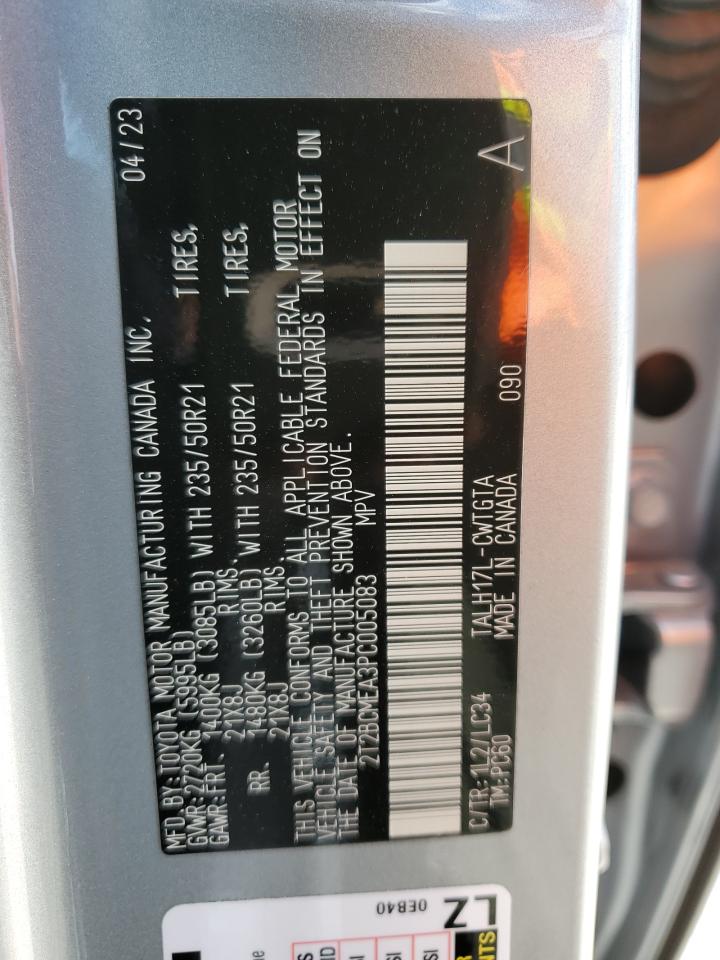 2023 LEXUS RX 500H F SPORT VIN:2T2BCMEA3PC005083
