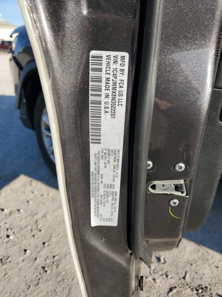 2022 JEEP CHEROKEE LATITUDE LUX VIN:1C4PJMMX8ND522207