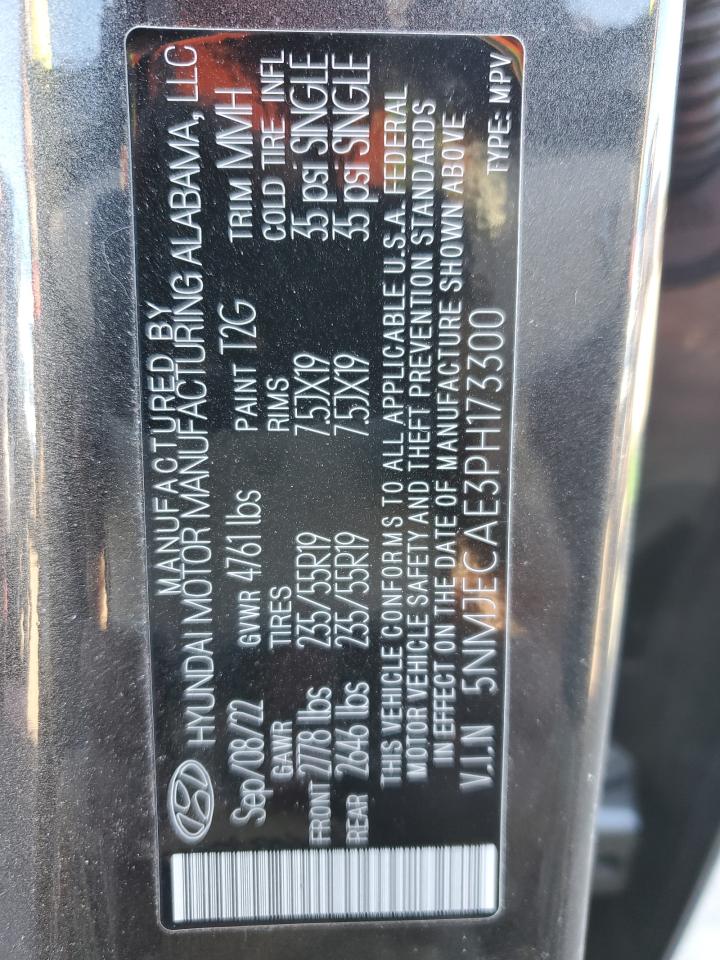 2023 HYUNDAI TUCSON LIMITED VIN:5NMJECAE3PH173300