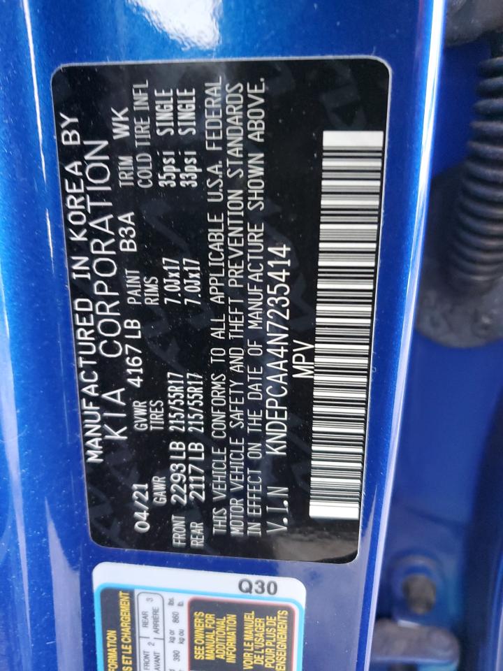2022 KIA SELTOS LX VIN:KNDEPCAA4N7235414