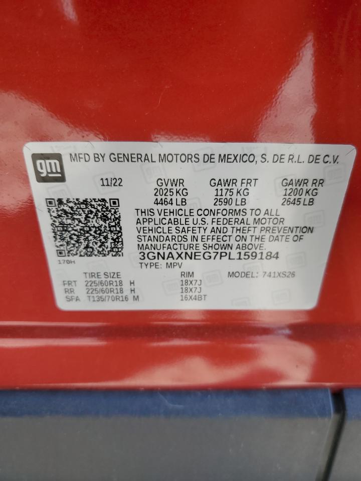 2023 CHEVROLET EQUINOX PREMIER VIN:3GNAXNEG7PL159184