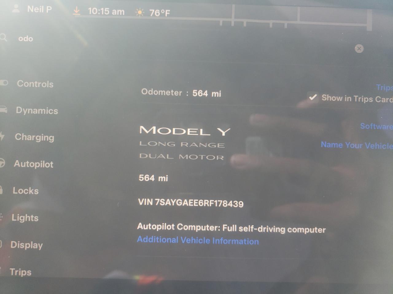 2024 TESLA MODEL Y  VIN:7SAYGAEE6RF178439