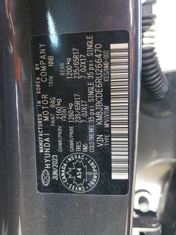 2024 HYUNDAI TUCSON SEL VIN:KM8JBCDE6RU266470