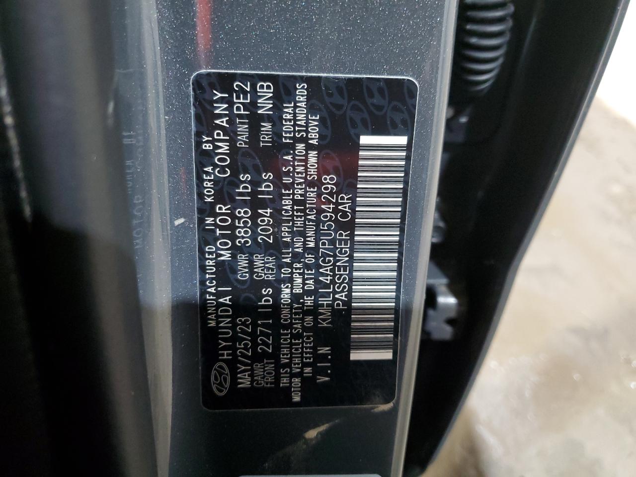 2023 HYUNDAI ELANTRA SE VIN:KMHLL4AG7PU594298