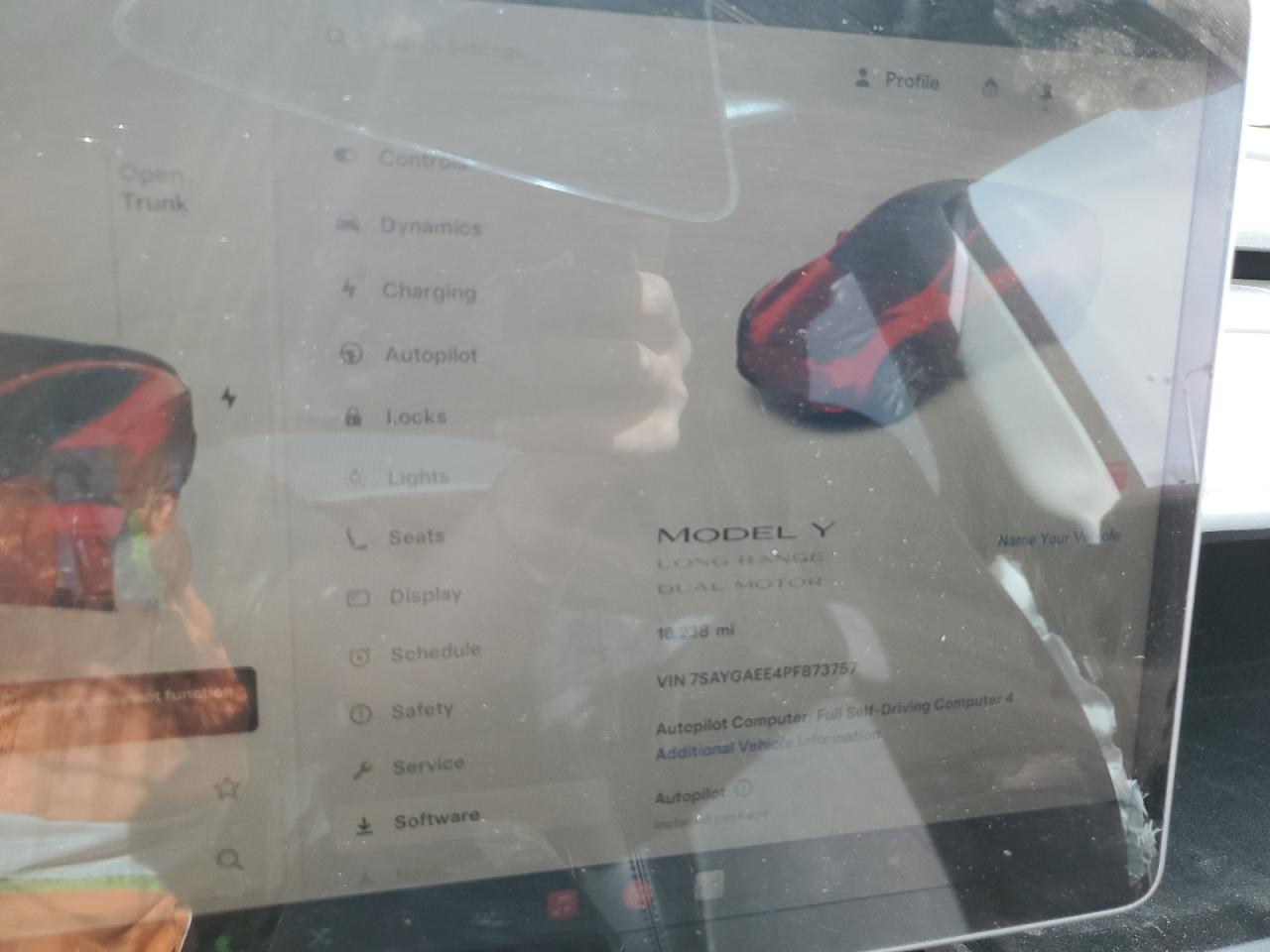 2023 TESLA MODEL Y  VIN:7SAYGAEE4PF873757