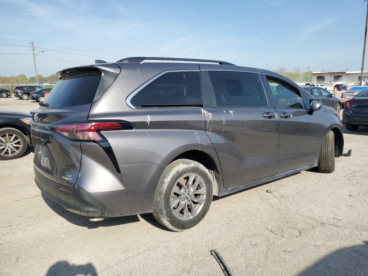 2022 TOYOTA SIENNA LE VIN:5TDKRKEC9NS099323