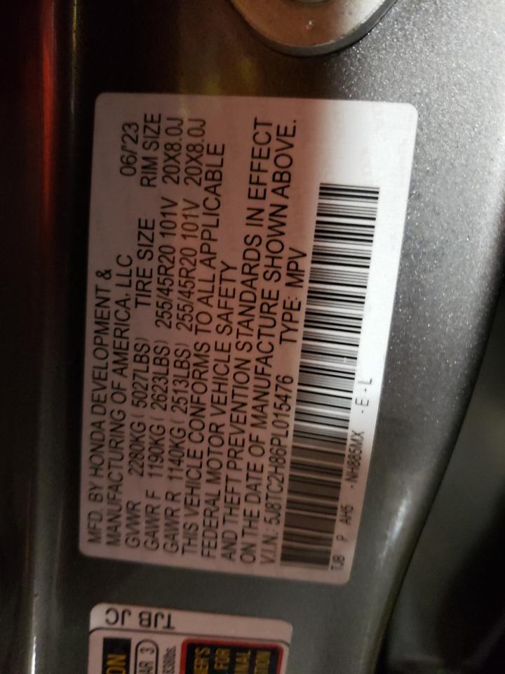 2023 ACURA RDX A-SPEC ADVANCE VIN:5J8TC2H86PL015476