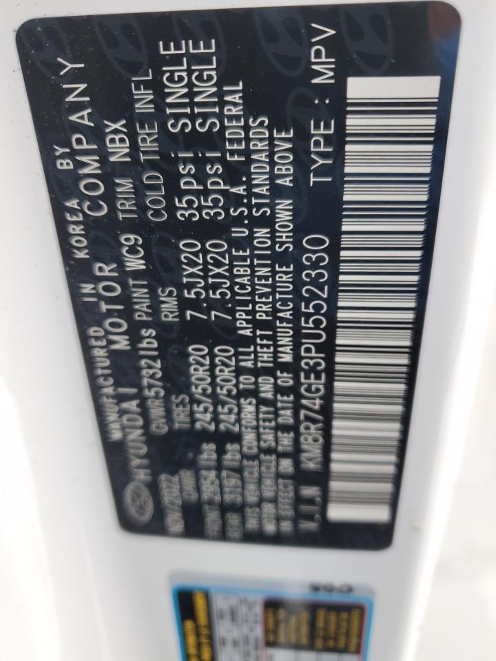 2023 HYUNDAI PALISADE CALLIGRAPHY VIN:KM8R74GE3PU552330