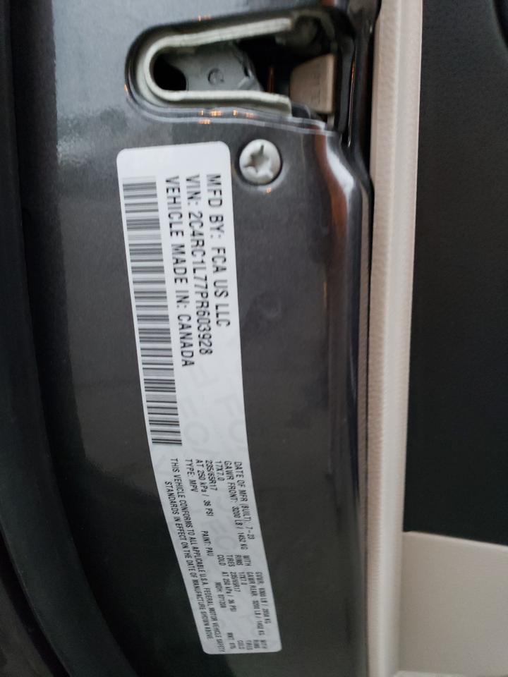 2023 CHRYSLER PACIFICA HYBRID TOURING L VIN:2C4RC1L77PR603928