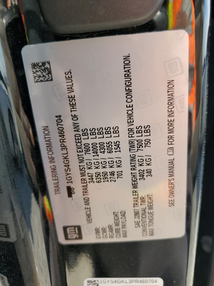 2023 CADILLAC ESCALADE SPORT PLATINUM VIN:1GYS4GKL3PR460704