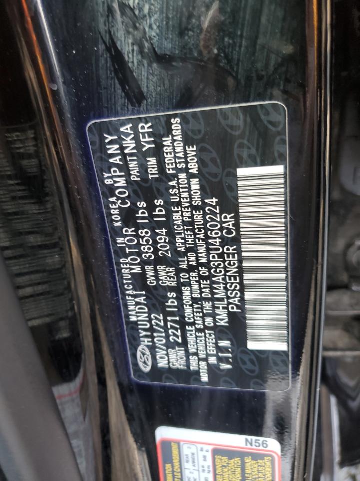 2023 HYUNDAI ELANTRA SEL VIN:KMHLM4AG3PU460224