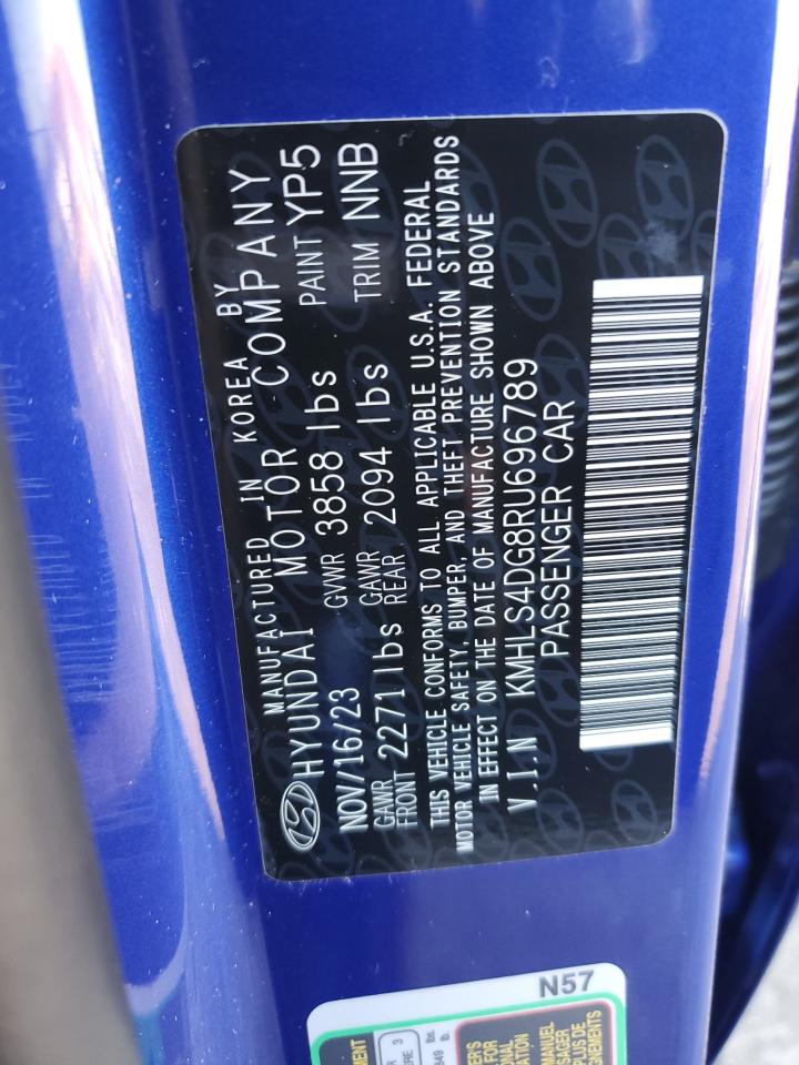 2024 HYUNDAI ELANTRA SEL VIN:KMHLS4DG8RU696789