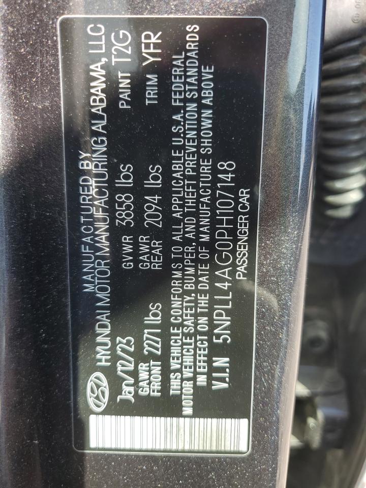 2023 HYUNDAI ELANTRA SE VIN:5NPLL4AG0PH107148