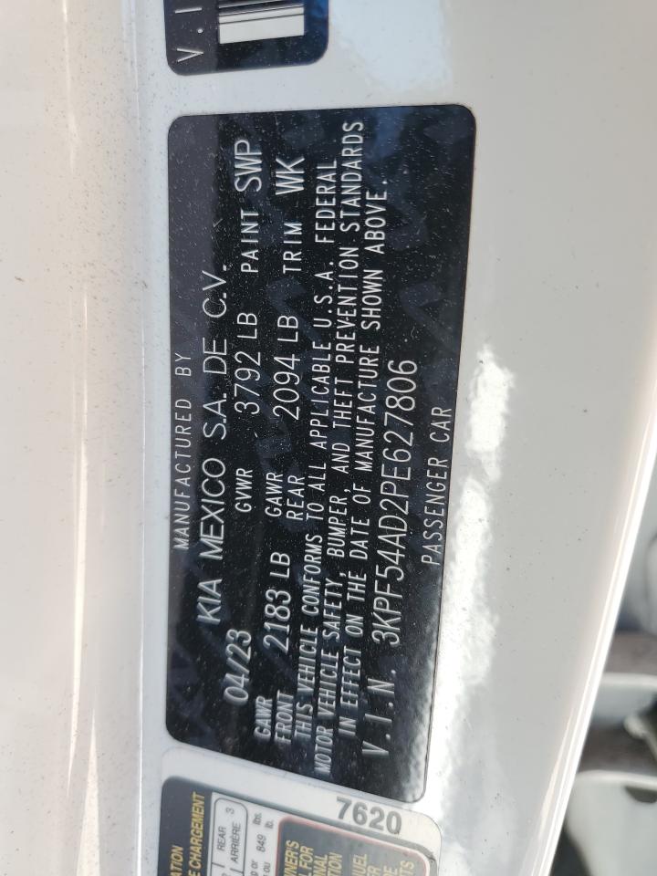 2023 KIA FORTE GT LINE VIN:3KPF54AD2PE627806
