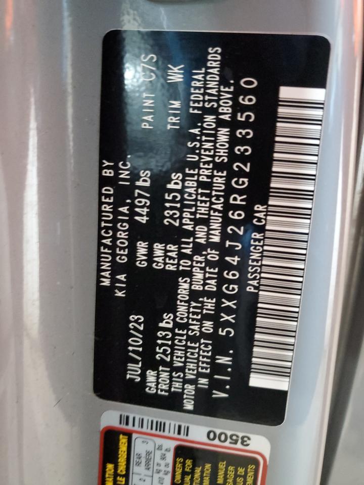 2024 KIA K5 GT LINE VIN:5XXG64J26RG233560