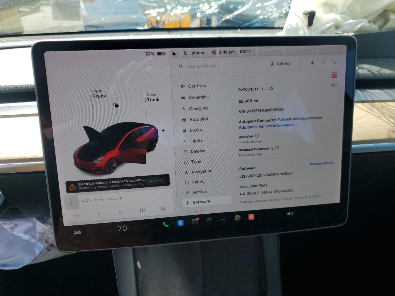 2022 TESLA MODEL 3  VIN:5YJ3E1EA6NF115135