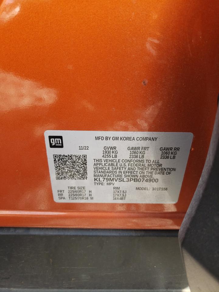 2023 CHEVROLET TRAILBLAZER ACTIV VIN:KL79MVSL3PB074900