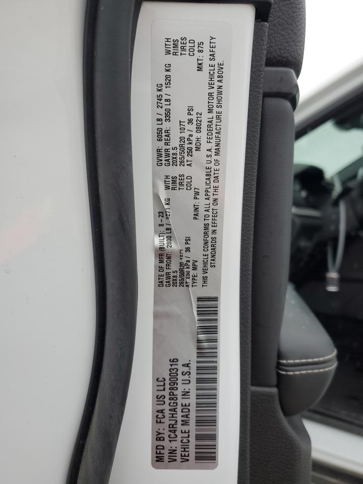2023 JEEP GRAND CHEROKEE LAREDO VIN:1C4RJHAG8P8900316