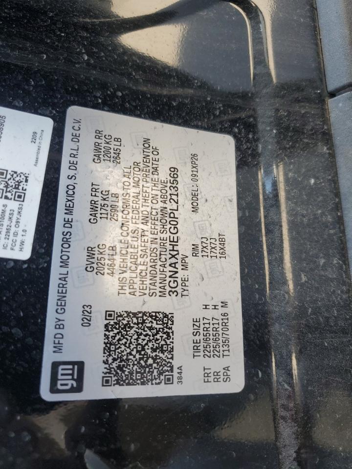 2023 CHEVROLET EQUINOX LS VIN:3GNAXHEG0PL213569