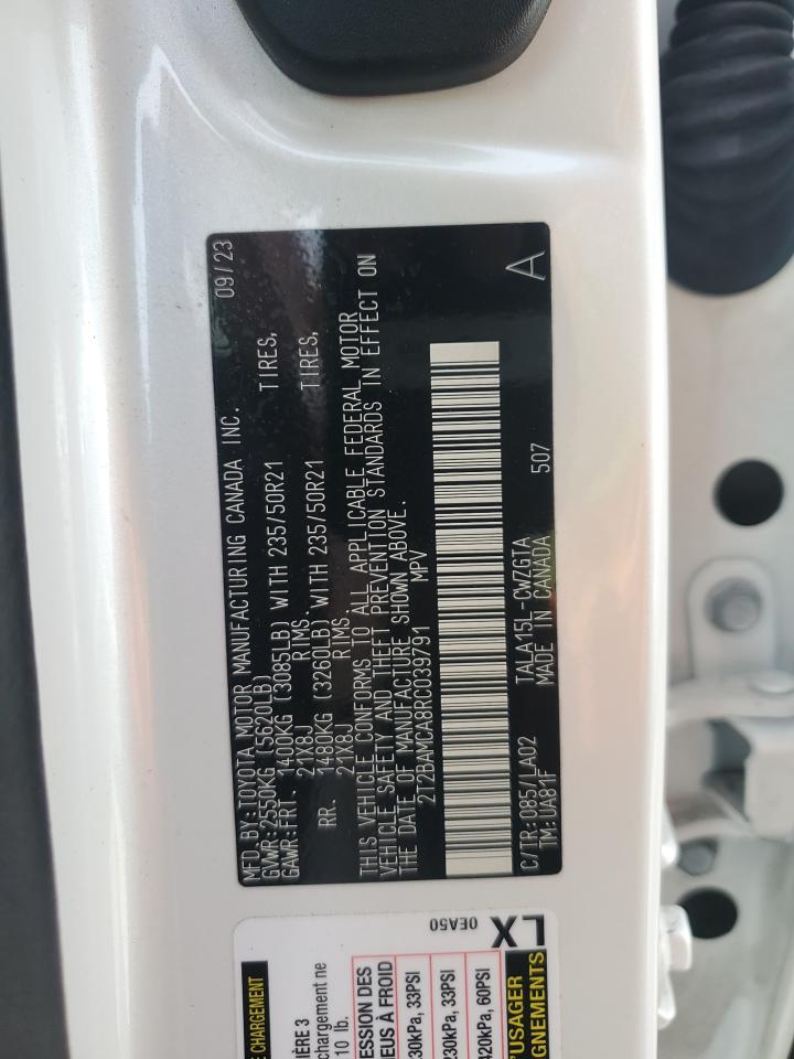 2024 LEXUS RX 350 BASE VIN:2T2BAMCA8RC039791