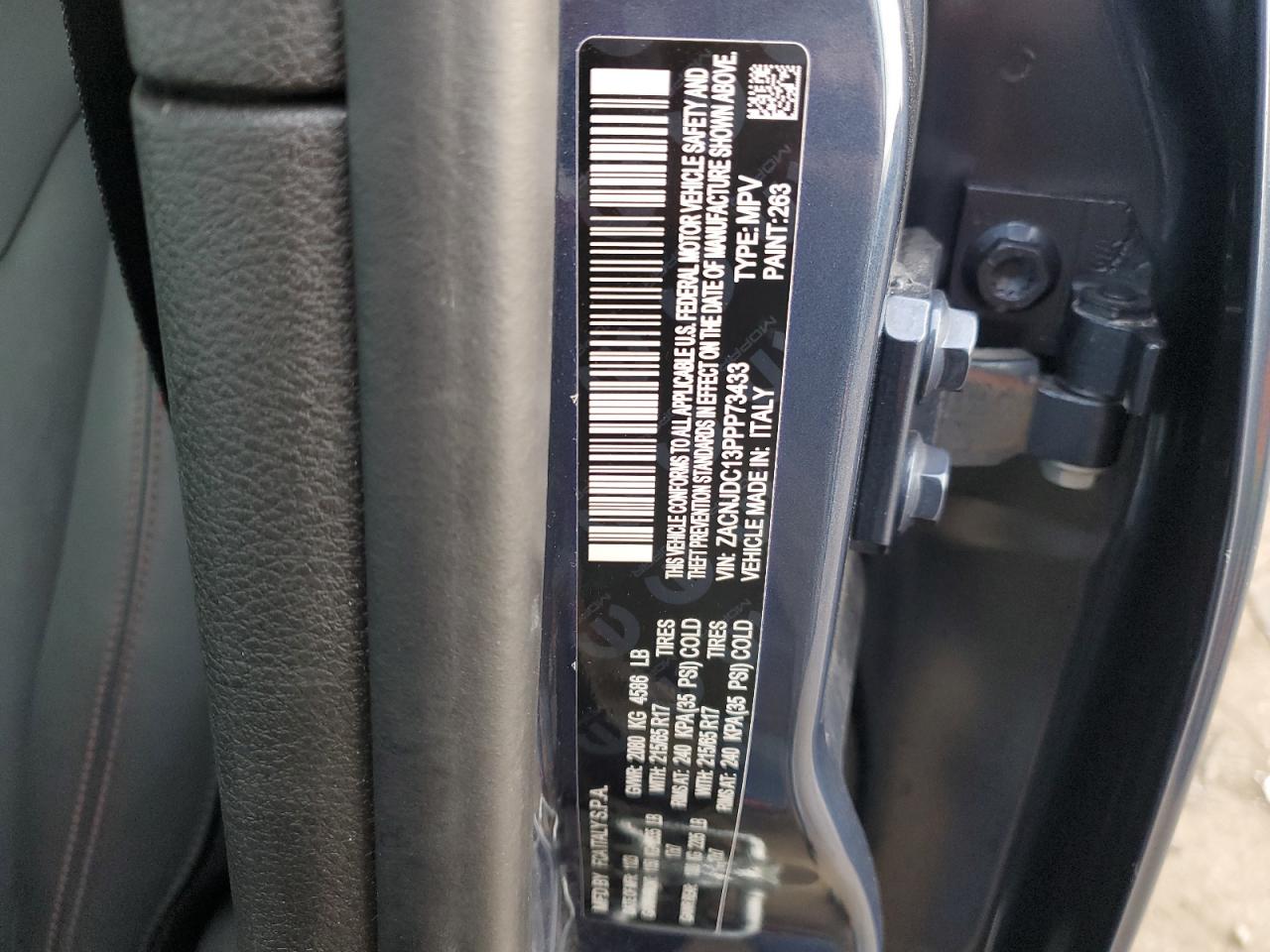 2023 JEEP RENEGADE TRAILHAWK VIN:ZACNJDC13PPP73433
