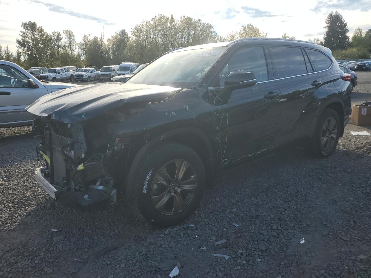 2022 TOYOTA HIGHLANDER HYBRID XLE VIN:5TDABRCH4NS541691