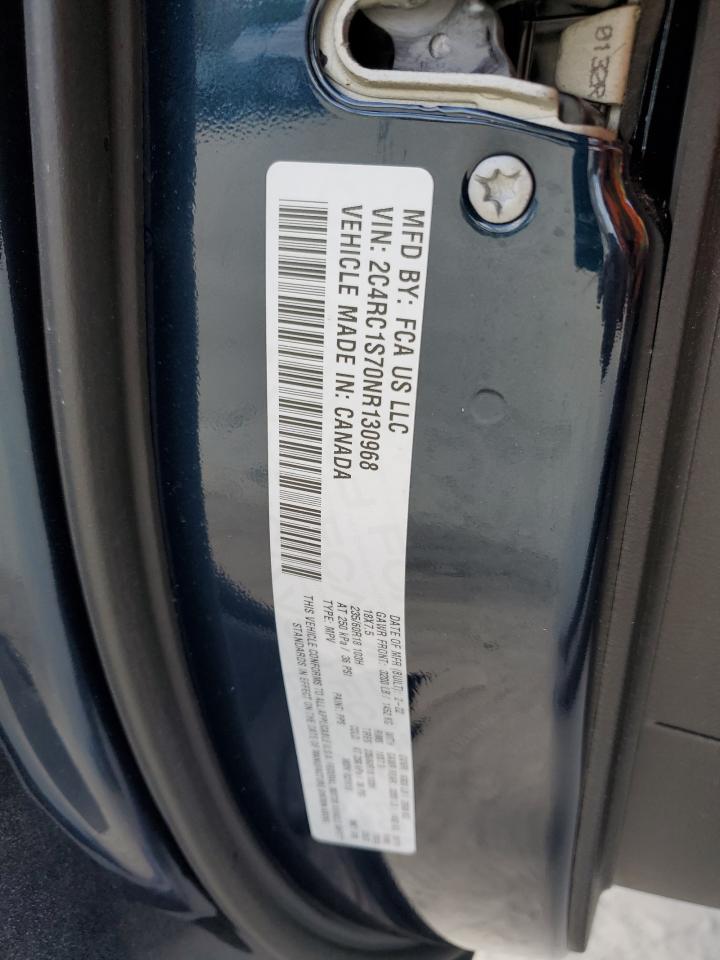 2022 CHRYSLER PACIFICA HYBRID LIMITED VIN:2C4RC1S70NR130968
