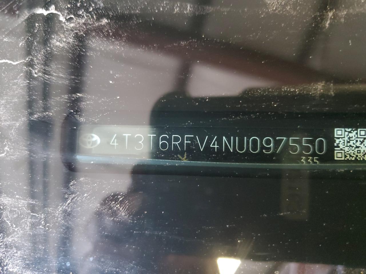 2022 TOYOTA RAV4 SE VIN:4T3T6RFV4NU097550