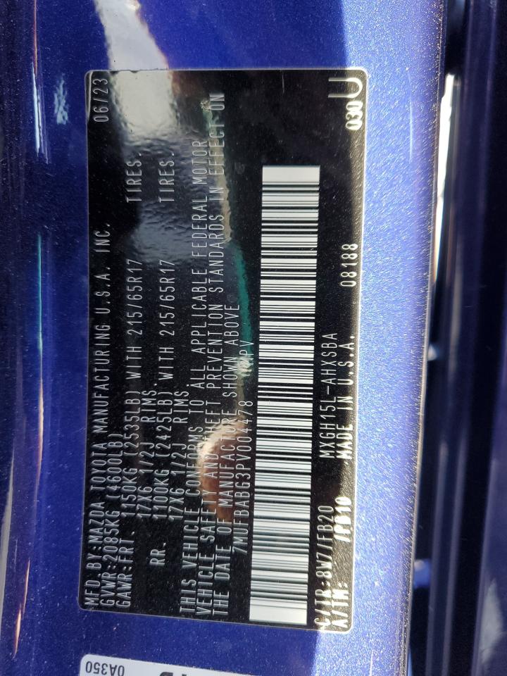 2023 TOYOTA COROLLA CROSS LE VIN:7MUFBABG3PV004478