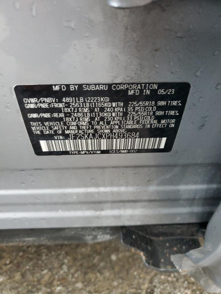 2023 SUBARU FORESTER SPORT VIN:JF2SKAJCXPH493684