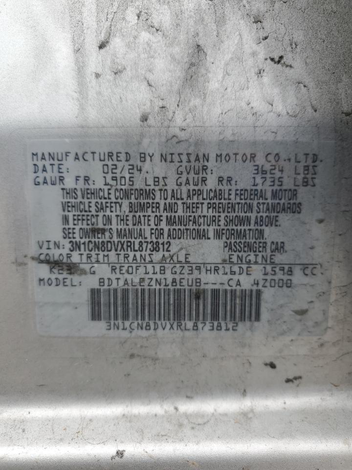 2024 NISSAN VERSA S VIN:3N1CN8DVXRL873812