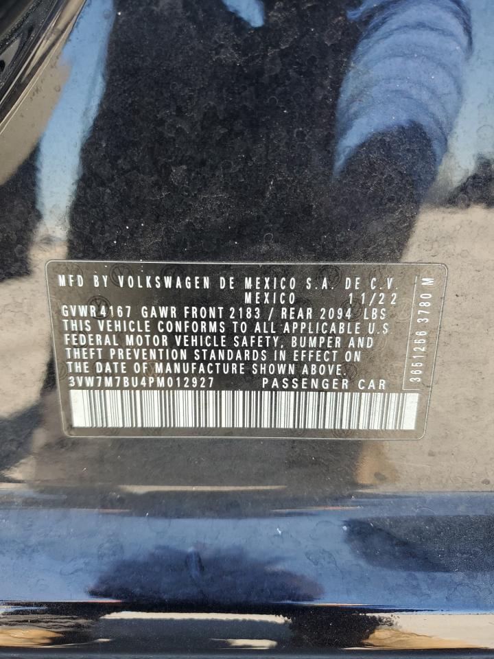 2023 VOLKSWAGEN JETTA SE VIN:3VW7M7BU4PM012927