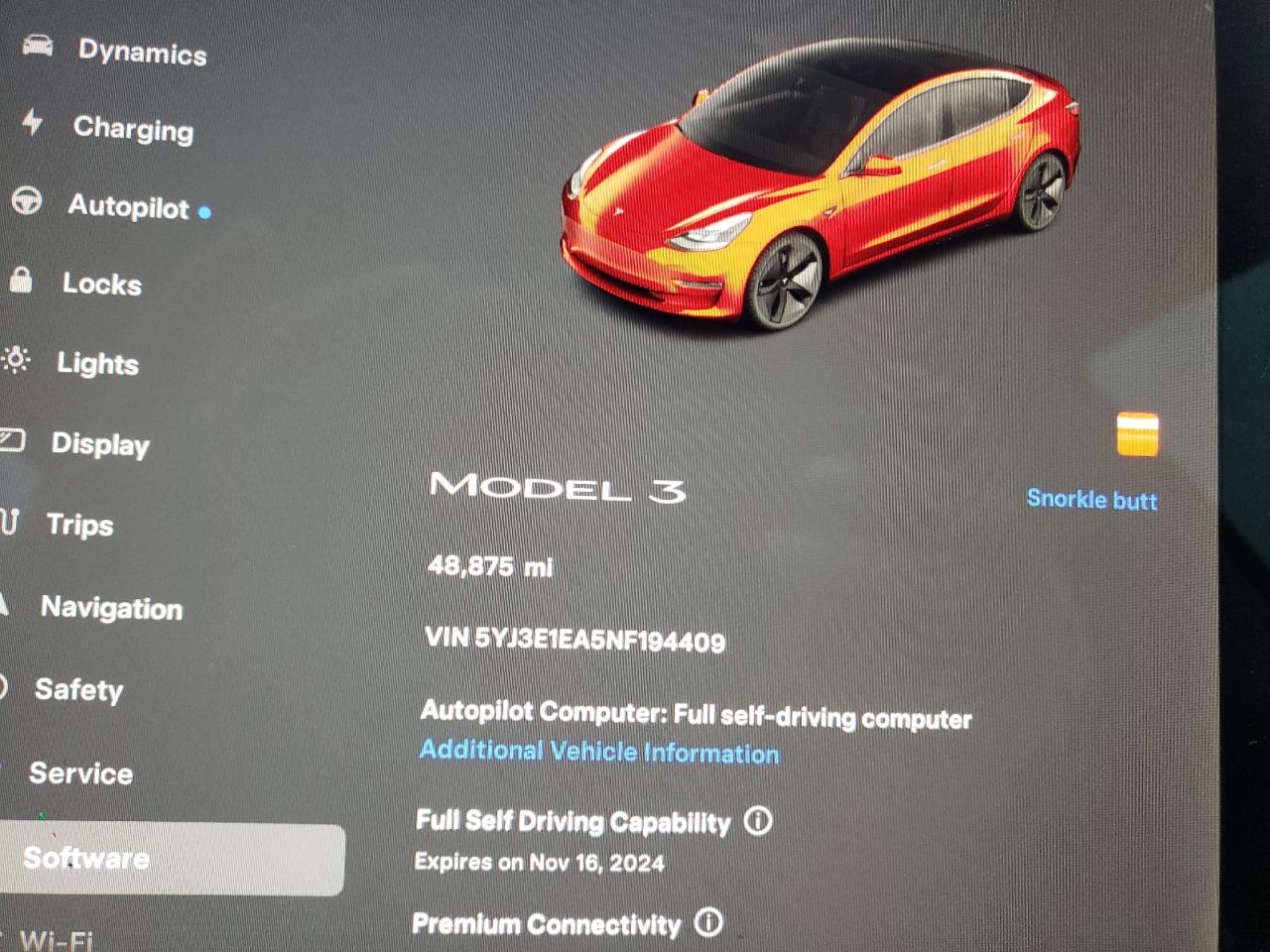 2022 TESLA MODEL 3  VIN:5YJ3E1EA5NF194409