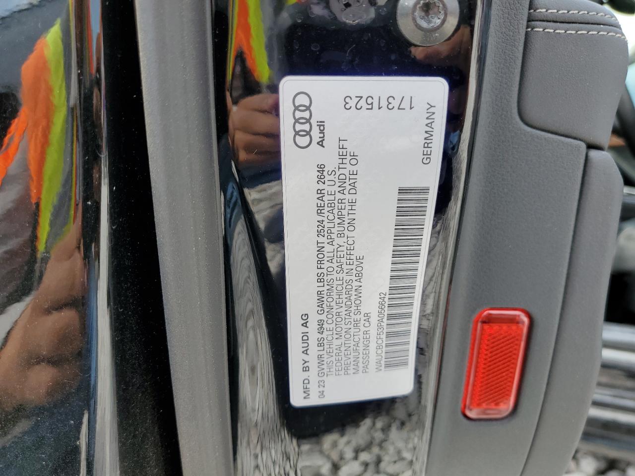 2023 AUDI A5 PREMIUM PLUS 40 VIN:WAUCBCF53PA056642