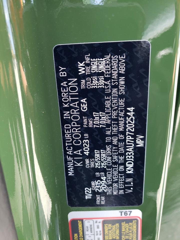 2023 KIA SOUL EX VIN:KNDJ33AU7P7202544