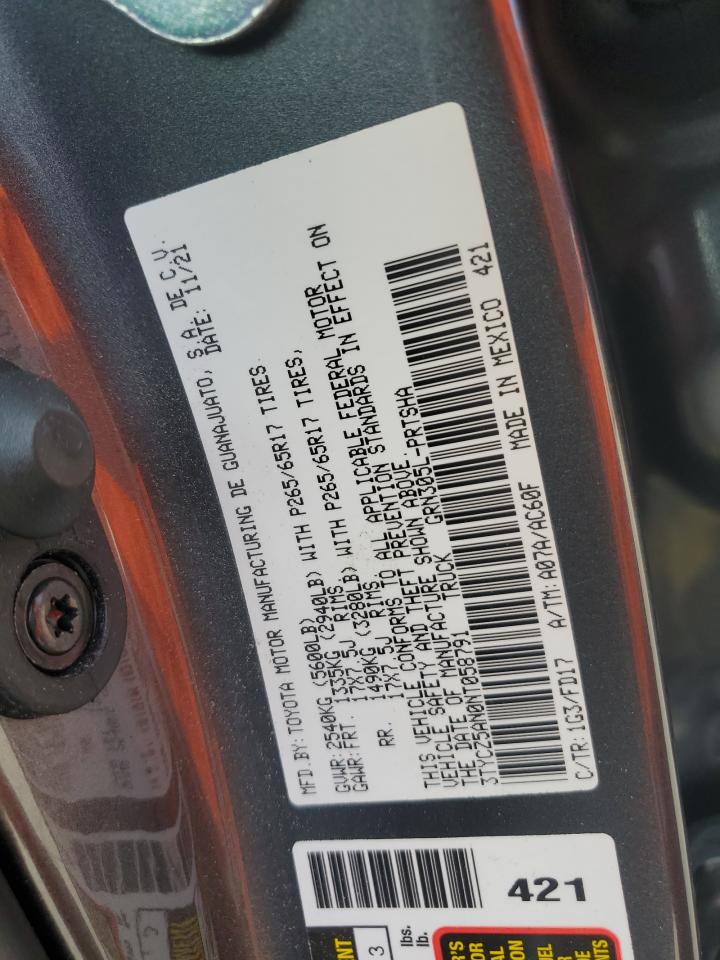 2022 TOYOTA TACOMA DOUBLE CAB VIN:3TYCZ5AN0NT058791