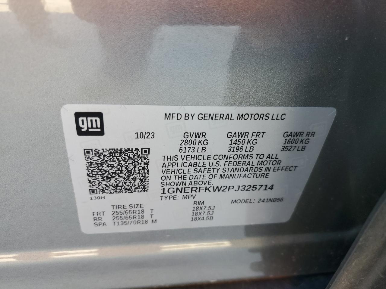 2023 CHEVROLET TRAVERSE LS VIN:1GNERFKW2PJ325714