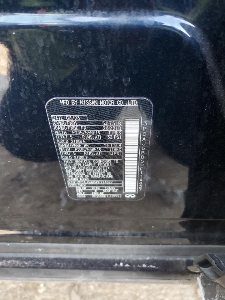 2023 INFINITI QX50 LUXE VIN:3PCAJ5BB5PF114827