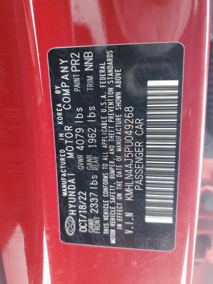 2023 HYUNDAI ELANTRA LIMITED VIN:KMHLN4AJ5PU049268