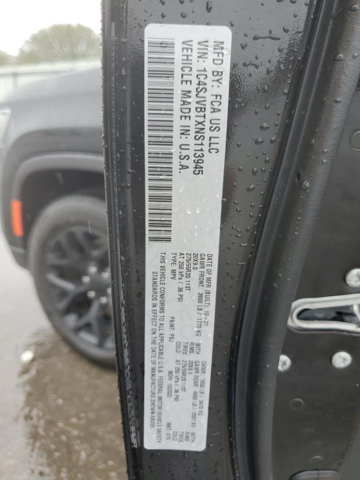 2022 JEEP WAGONEER SERIES II VIN:1C4SJVBTXNS113945