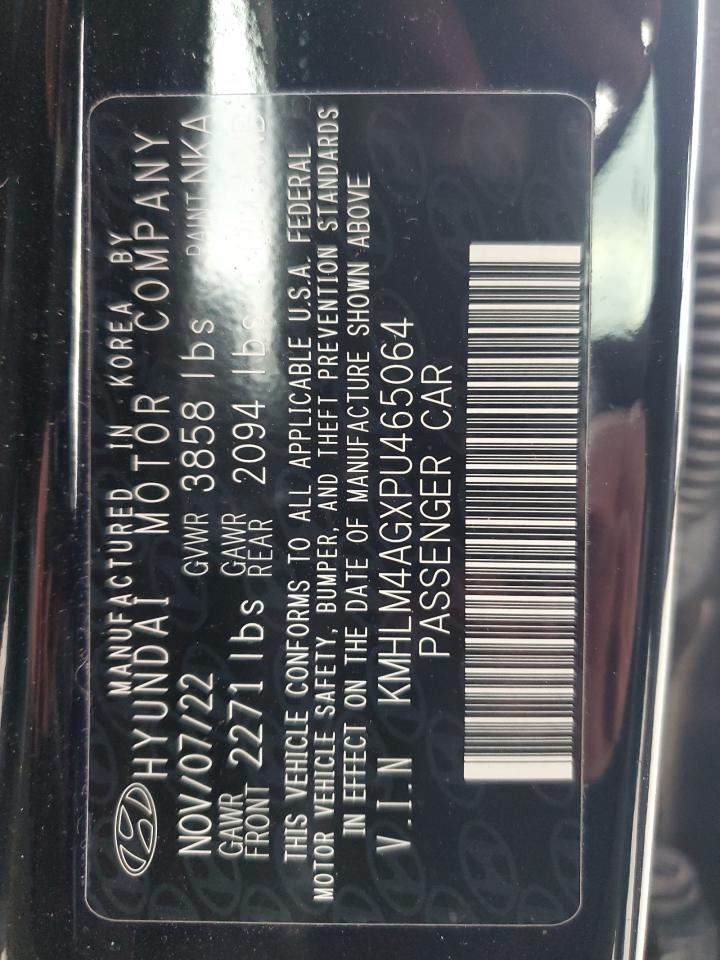 2023 HYUNDAI ELANTRA SEL VIN:KMHLM4AGXPU465064