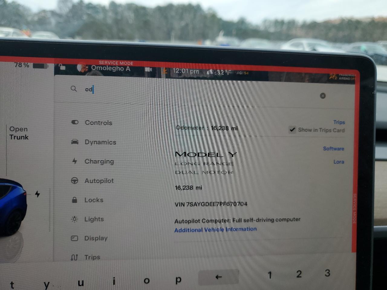 2023 TESLA MODEL Y  VIN:2GNAXJEV9J6272086